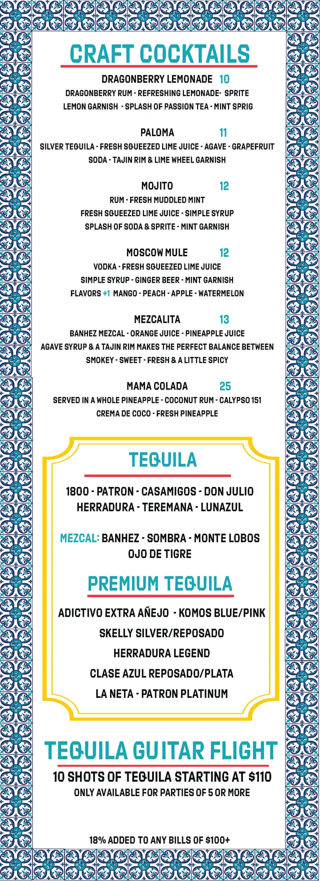 Menus & print