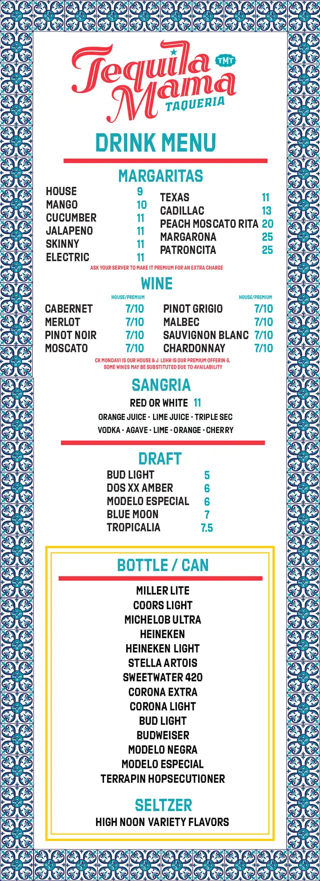 Menus & print